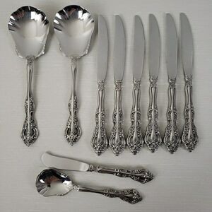 Oneida Michelangelo Stainless Casserole Sugar Spoon Butter Dinner Knife